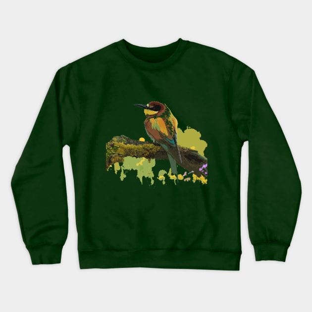 Beautiful Colorful Bird Crewneck Sweatshirt by raidrival